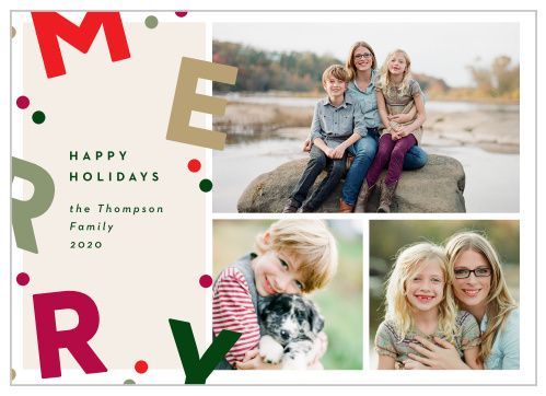 Christmas holiday card with family